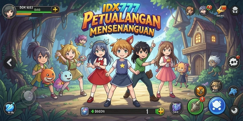 Tampilan gameplay seru di dunia Anime IDX777.