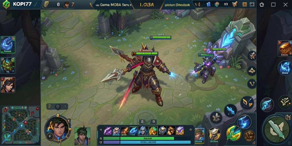 Tampilan gameplay seru dalam KOPI77 dengan karakter unik.