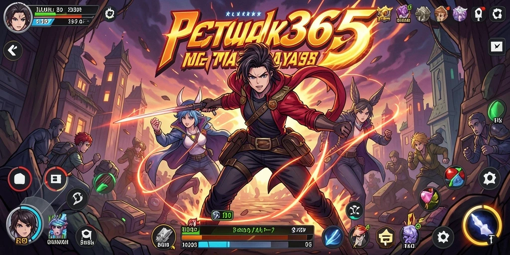 Tampilan gameplay LUCK365 yang penuh aksi dan karakter Anime.