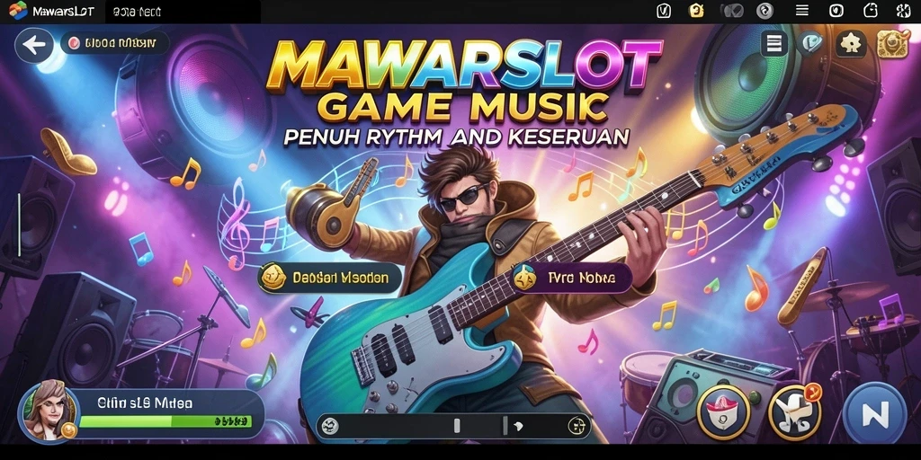 Tampilan menarik dari gameplay MAWARSLOT yang penuh musik.