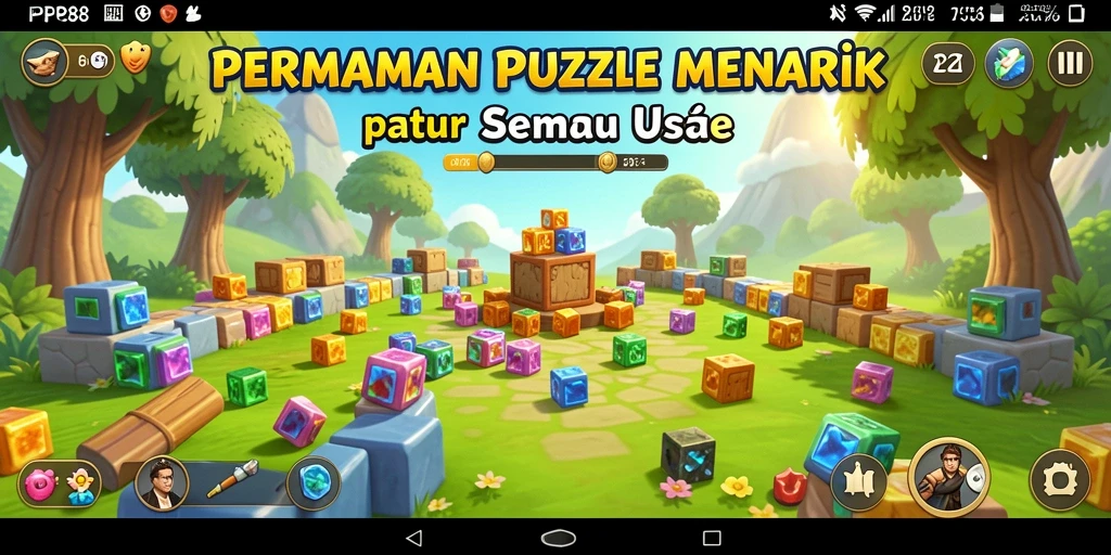 Tampilan gameplay PP88 saat menyelesaikan tantangan Puzzle.