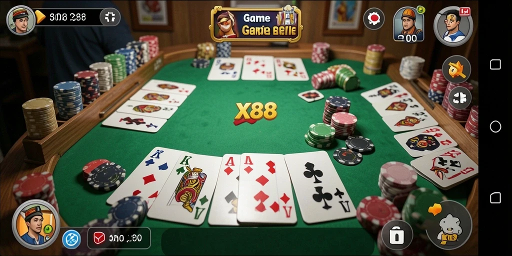 Gameplay seru dan interaktif dalam X88 Gaple.